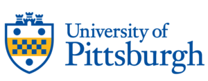 University of Pittsburgh full color logo, complete with the shield from the university's seal